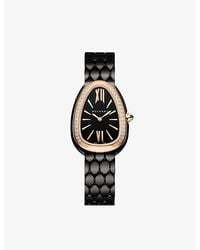 BVLGARI - 103706 Serpenti Seduttori 18ct Rose-gold, Stainless-steel And Diamond Quartz Watch - Lyst