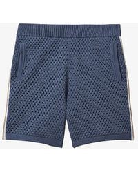 Reiss - Creek Crochet-tip Regular-fit Stretch-cotton Shorts X - Lyst