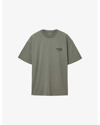AllSaints - Xander Logo-Embossed Short-Sleeve Cotton T-Shirt - Lyst