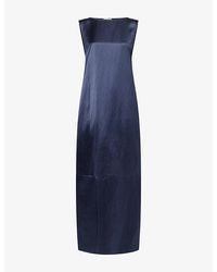 Ruohan - Hitra High-Neck Satin Maxi Dress - Lyst