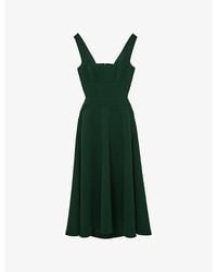 Reiss - Dina Cut-Out Woven Midi Dress - Lyst