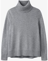 white company cashmere roll neck jumper
