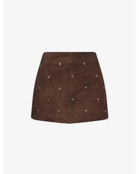 Dissh - Sylvie Suede Mini Skirt - Lyst