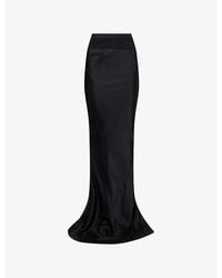 Rick Owens - Coda Slim Long Satin Maxi Skirt - Lyst