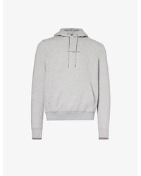 Tommy Hilfiger - Brand-embroidered Striped-cuff Cotton And Recycled Polyester-blend Hoody X - Lyst