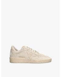 Golden Goose - Ballstar Exclusive Star-Embroidered Suede Low-Top Trainers - Lyst