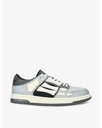 Amiri - Skel Panelled Leather And Mesh Low-top Trainers - Lyst