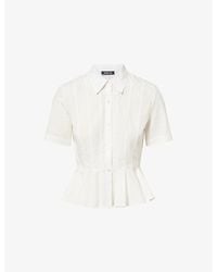 Ashlyn - Lulu Pleated Cotton Shirt - Lyst