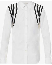 Alexander McQueen - Harness Graphic-print Slim-fit Cotton Shirt - Lyst