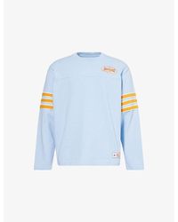 AWAKE NY - Varsity Striped Cotton-Jersey T-Shirt - Lyst