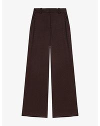 Maje - Tailored Rhinestone-Embellished Stretch-Woven Suit Trousers - Lyst