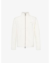 Fred Perry - Brand-embroidered Funnel-neck Cotton Jacket - Lyst