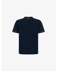 BOGGI - Crew-Neck Cotton Crêpe Knit T-Shirt - Lyst