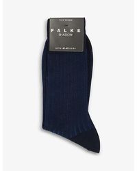 FALKE - Shadow Striped Cotton-Blend Socks - Lyst
