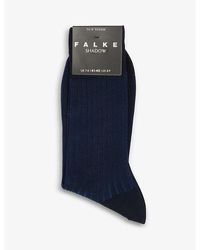FALKE - Shadow Striped Cotton-blend Socks - Lyst
