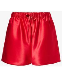 Simone Rocha - Lady Boxer Bow-embellished Satin Shorts - Lyst