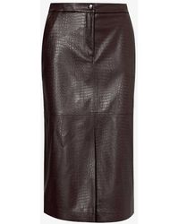 Max Mara - Ethel Mid-rise Faux-leather Midi Skirt X - Lyst