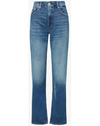 GOOD AMERICAN - Good Icon Straight-leg High-rise Stretch-denim Blend Jeans - Lyst