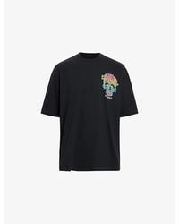 AllSaints - Trance Graphic-Print Short-Sleeve Cotton T-Shirt - Lyst