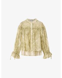 AllSaints - Delphine Graphic-Print Woven Shirt - Lyst