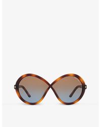 Tom Ford - Tr001772 Jada Butterfly-frame Injected Sunglasses - Lyst