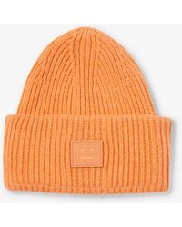 Acne Studios - Pansy Brand-patch Wool Beanie Hat - Lyst