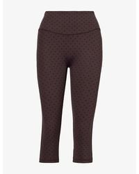 BO+TEE - Logo Polka-Dot Stretch-Jersey Capri Leggings - Lyst