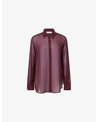 Frankie Shop - Peri Georgette Sheer Shirt - Lyst