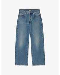 Sandro - Faded-Wash Straight-Leg Relaxed-Fit Jeans - Lyst