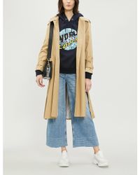 Sandro Victorine Belted Cotton Coat - Natural