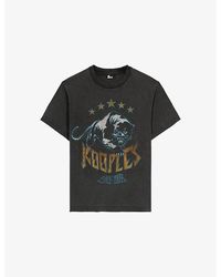 The Kooples - Graphic-Print Short-Sleeve Cotton T-Shirt - Lyst