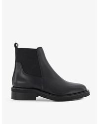 Dune - Penney Square-toe Leather Ankle Boots - Lyst