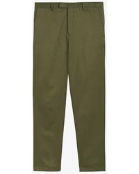 Ted Baker - Slim-fit Mid-rise Cotton-twill Trousers - Lyst