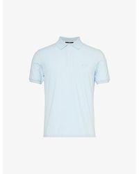 C.P. Company - Logo-embroidered Short-sleeved Cotton-blend-piqué Polo Shirt - Lyst