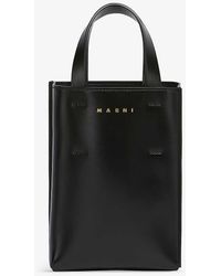 Marni - Brand-print Leather Tote Bag - Lyst
