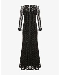 Phase Eight - Marie Tapework Mesh Maxi Dress - Lyst