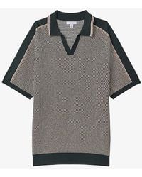 Reiss - Brunswick Open-collar Slim-fit Knitted Shirt X - Lyst
