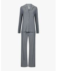 Skims - Heather Soft Lounge Stretch-Jersey Pyjama Set - Lyst