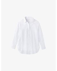 The White Company - Long-Sleeved Voile-Texture Cotton Shirt - Lyst