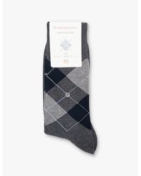 Burlington - Manchester Check-Print Cotton-Blend Socks - Lyst