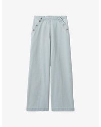 Claudie Pierlot - Sailor Wide-Leg Denim Jeans - Lyst