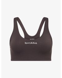 Sporty & Rich - Serif Logo Classic-Fit Sports Bra - Lyst