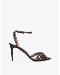 Aquazzura - Tequila 85 Leather Sandals - Lyst