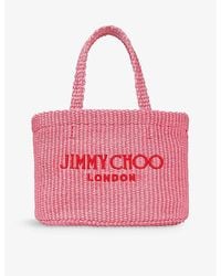 Jimmy Choo - Beach Mini Raffia Tote Bag - Lyst