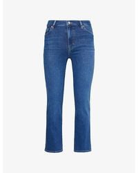 FRAME - Le Sleek Five-Pockets Straight-Leg High-Rise Stretch-Denim Blend Jeans - Lyst