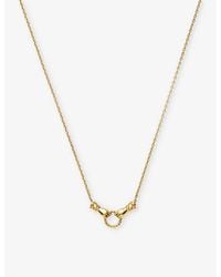 Missoma - X Harris Reed Good Hands 18ct Recycled Yellow -plated Brass, Cubic Zirconia And Black Onyx Pendant Necklace - Lyst