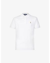 Polo Ralph Lauren - Short-Sleeved Logo-Embroidered Custom Slim-Fit Cotton-Jersey Polo Shirt - Lyst