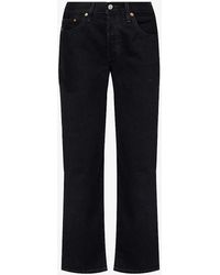 Levi's - 501 Cropped Straight-leg Mid-rise Jeans - Lyst