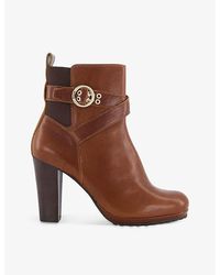 Dune - Oreana Buckle-detail Leather Ankle Boots - Lyst