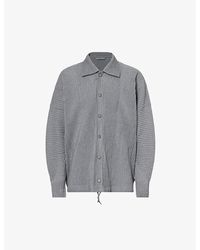 Homme Plissé Issey Miyake - Pleated Spread-collar Knitted Jacket - Lyst